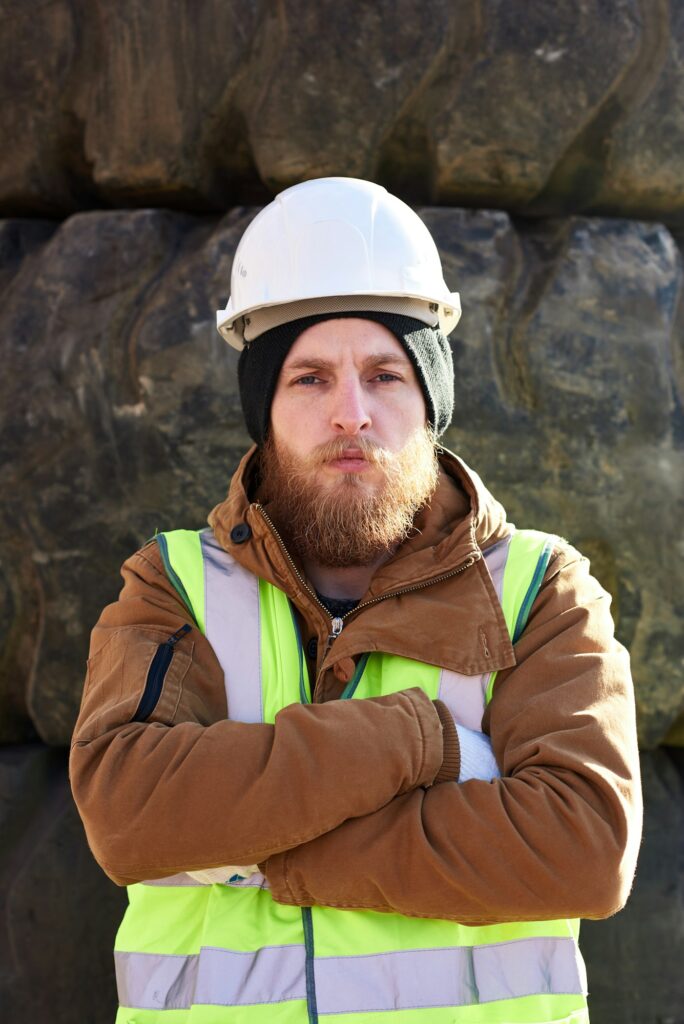 Tough Industrial Worker Outdoors